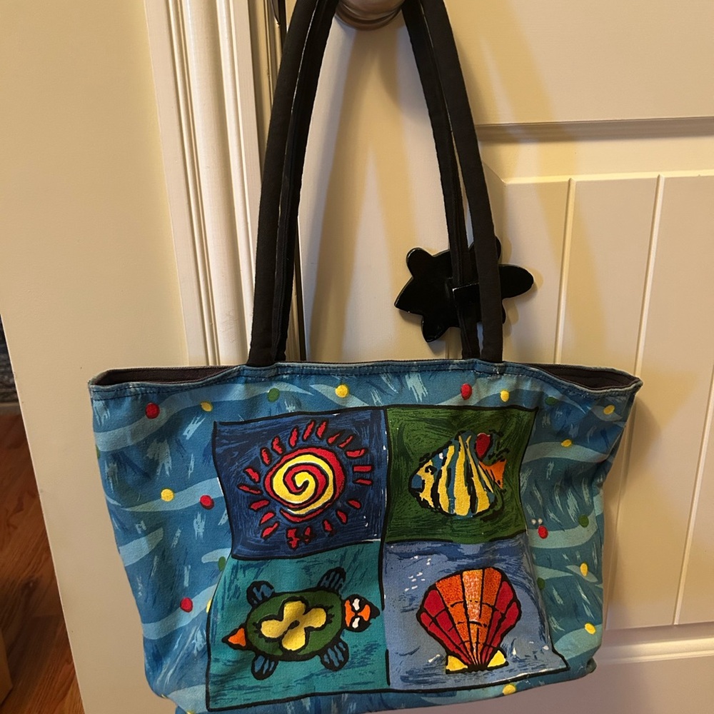 Colorful Fish Pattern Tote Bag - Picture 2 of 8